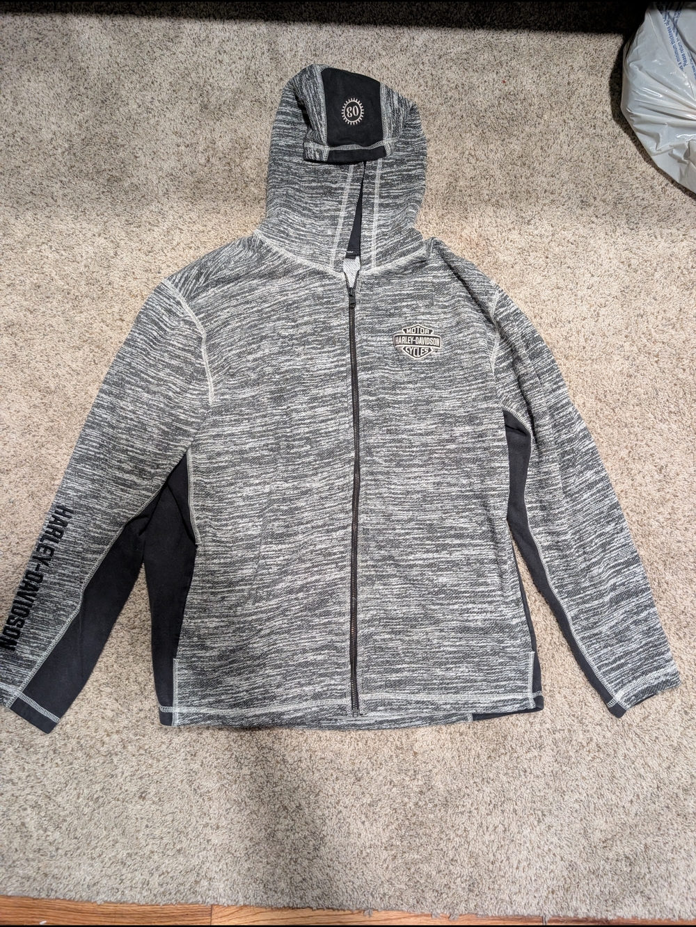 Harley-Davidson Gray Marled Zip Hoodie